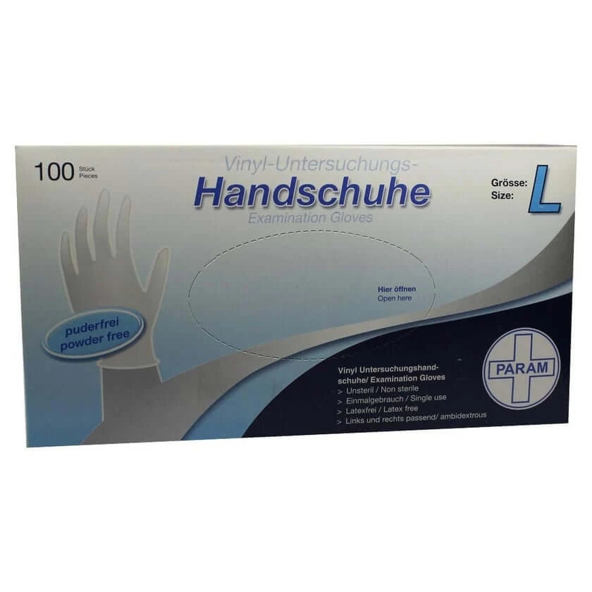 Handschuhe Einmal Vinyl puderfrei L 100 St