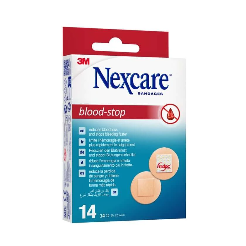 Nexcare Blood-Stop Pflaster rund 14 St