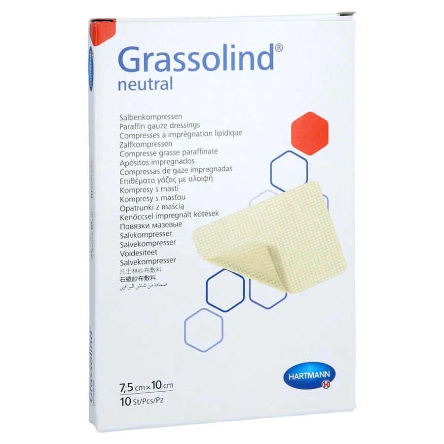Grassolind Unguento Compresse 7,5x10 Cm Sterile 10 pz.