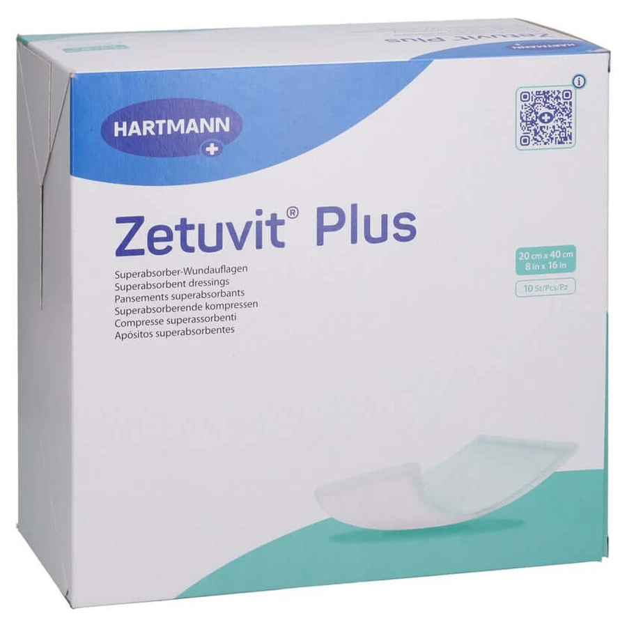Zetuvit Plus compresă absorbantă extra puternică sterilă 10 buc.