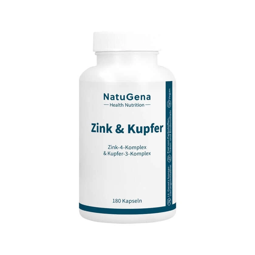 Zink & Kupfer Komplex+gepuffertes Vitamin C Kaps. 180 St