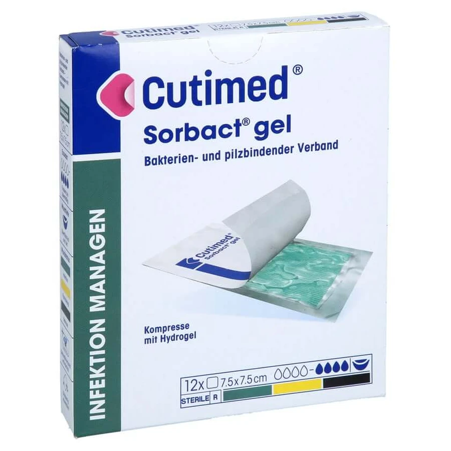 Cutimed Sorbact Gel Comprese 7.5x7.5 c 12 buc.