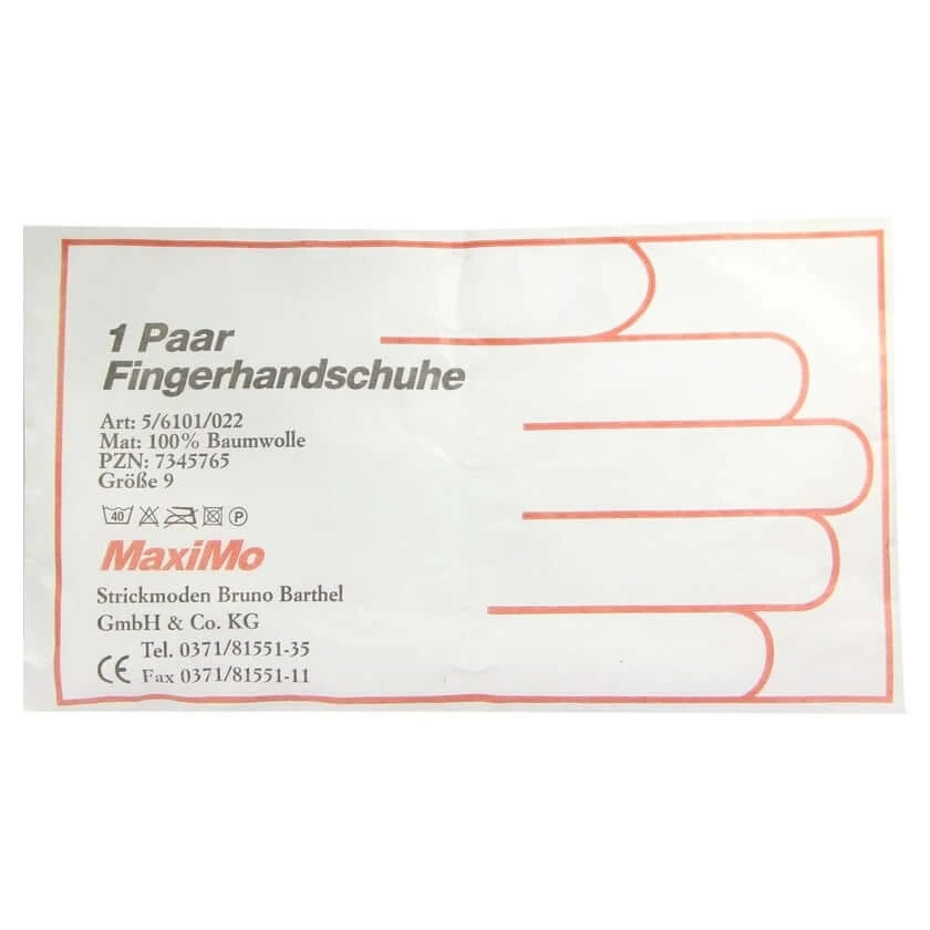 Handschuhe Strick Baumwolle Gr. 9 dünn 2 St