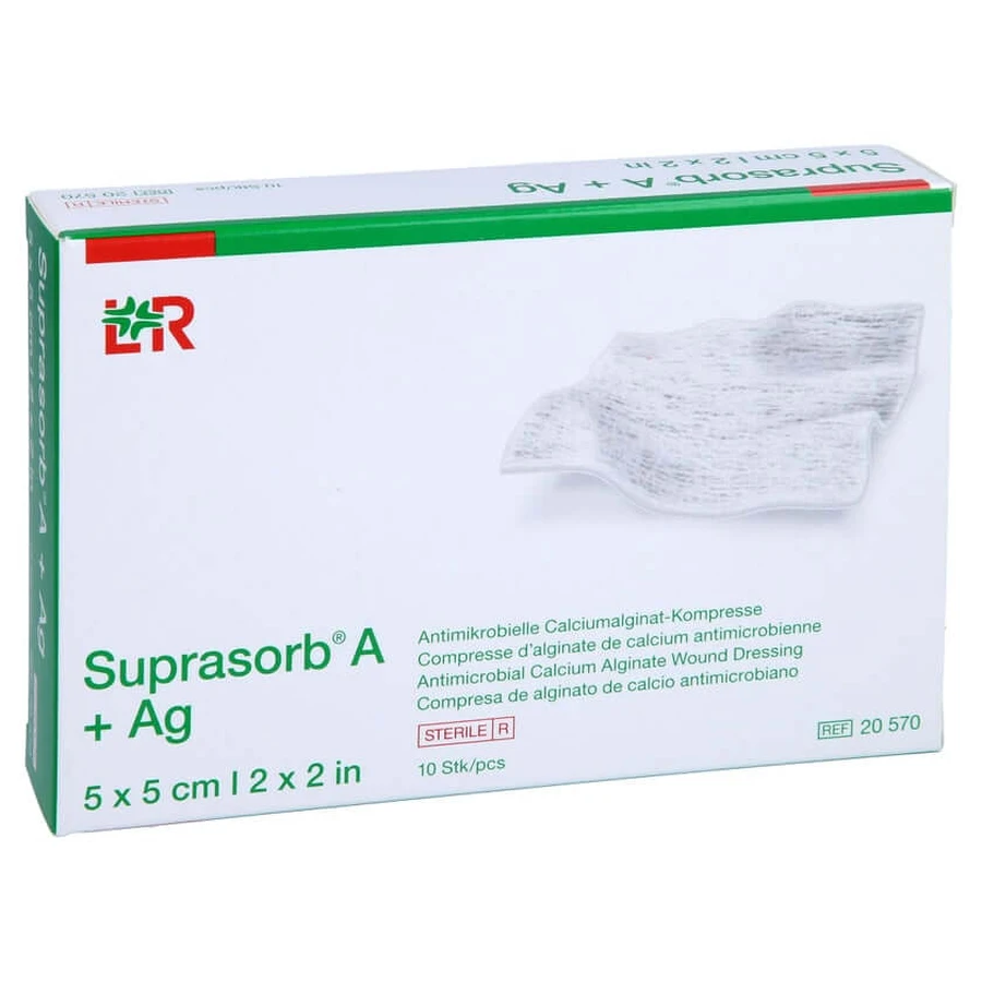 Suprasorb A+Ag Antimic.cal.alginaat Compr 10 st.