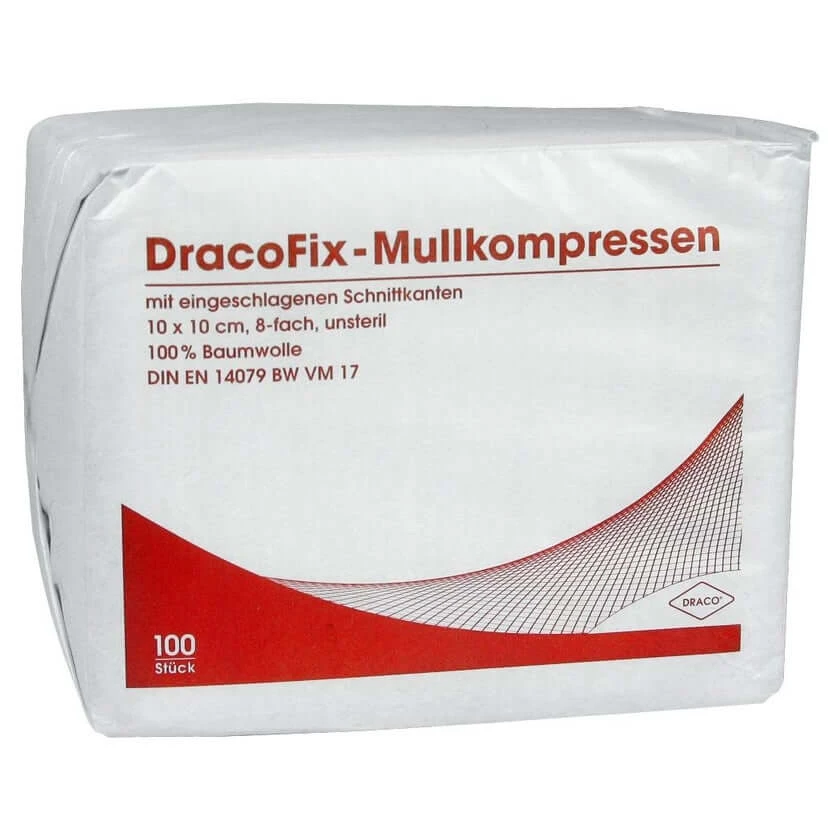 Dracofix Op-kompressen Unsteril 10x10cm 8fach 100 St