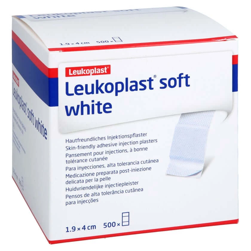 Leukoplast Soft White Injektionspfl.str.19x40 Mm 500 St
