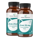 Set económico Zinc 25mg Immuns.Plus 2X120 St
