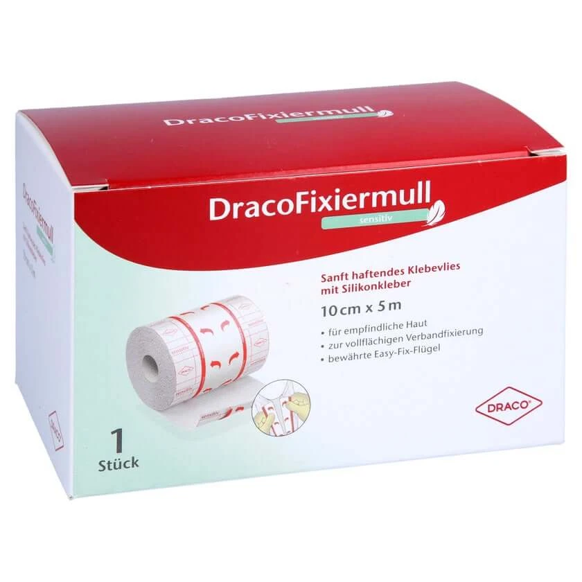 Dracofixiermull Sensitiv 10 cmx5 m 1 St