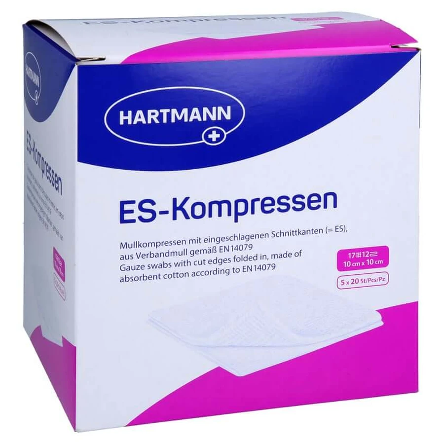 Es-compresas Estériles 10x10 cm 12x Gro 5X20 unid.