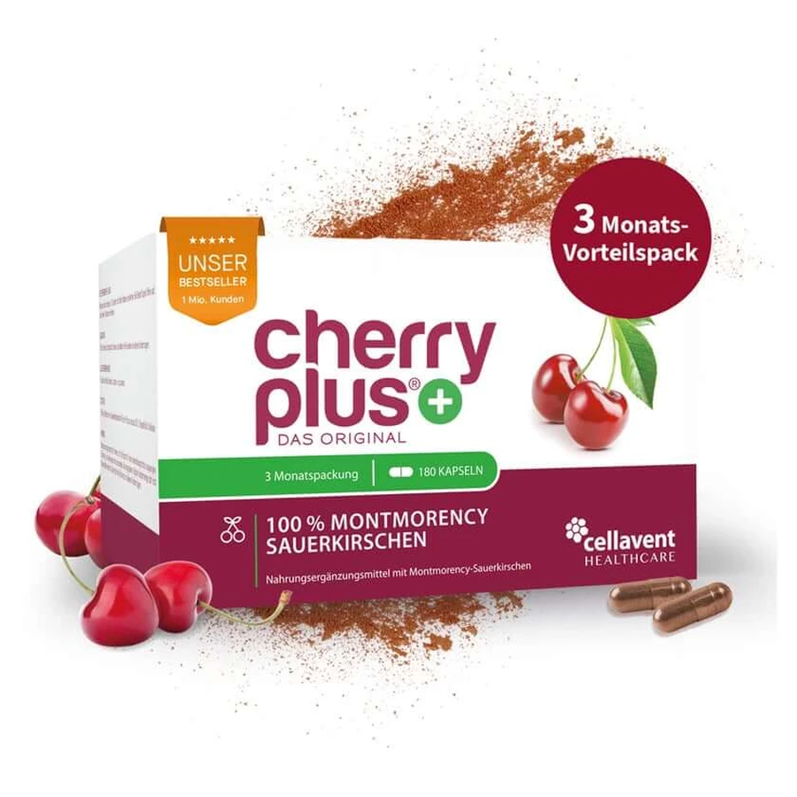Original Montmorency Sour Cherry Capsules - Cherry PLUS® 180 Capsules