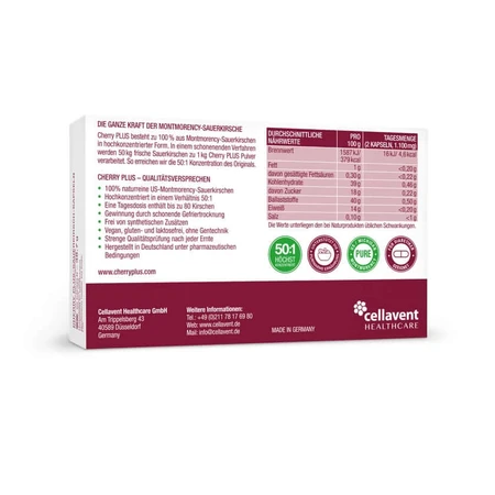 Original Montmorency Sour Cherry Capsules - Cherry PLUS® 180 Capsules