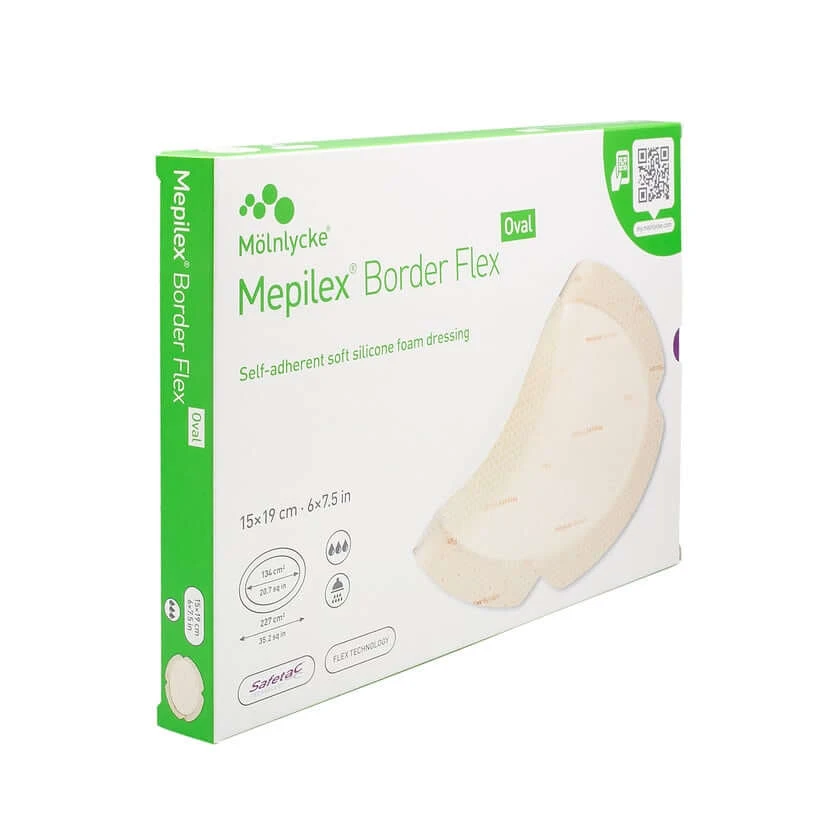 Mepilex Border Flex Schaumverb.haft.15x19 Cm Oval 5 St