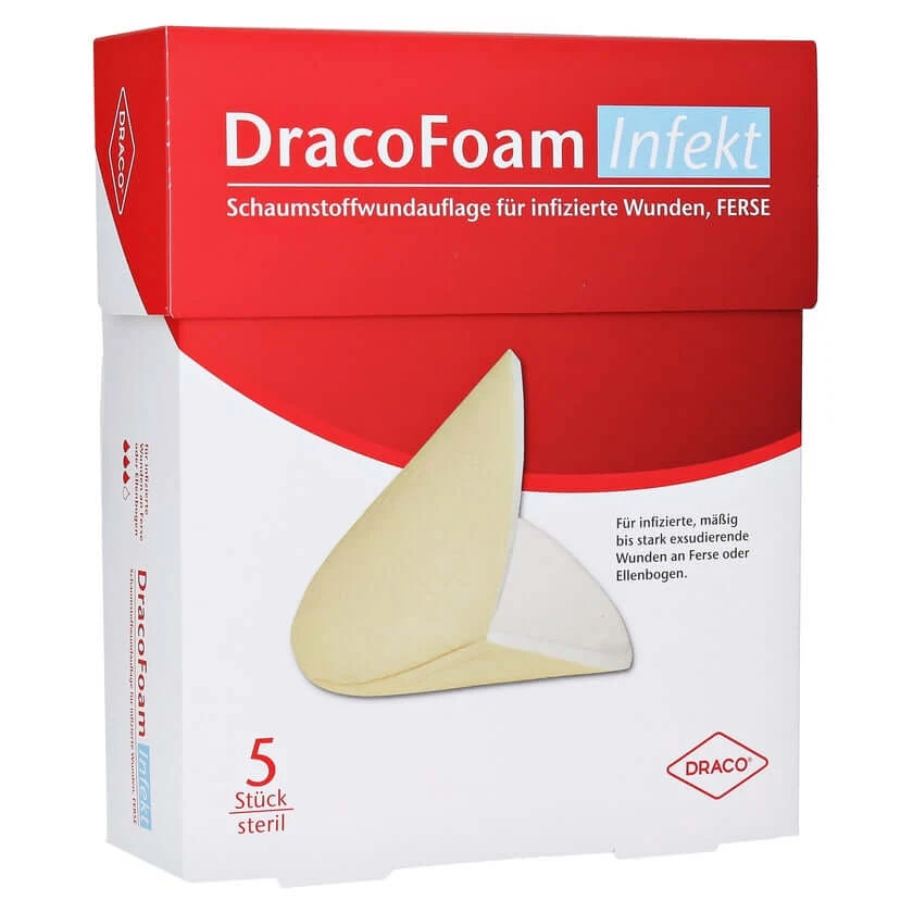 Dracofoam Infekt Schaumst.wundauf.ferse 5 St