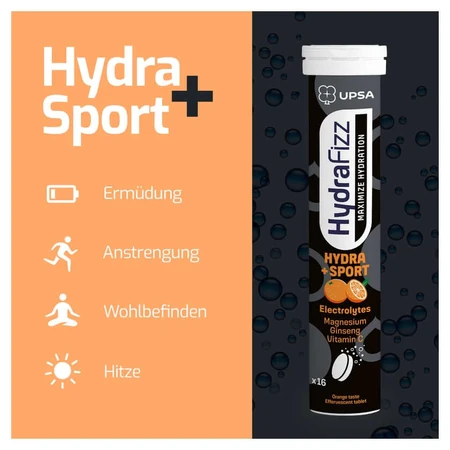 UPSA Hydrafizz Sport Orange 16 St