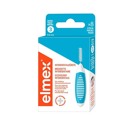 elmex Interdental Bürste blau Größe 3, 0,6 mm 8 St