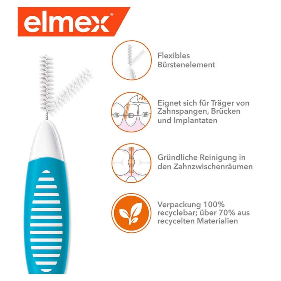 elmex Interdental Bürste blau Größe 3, 0,6 mm 8 St