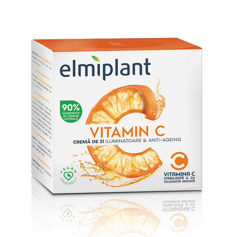 Vitamin C Aufhellende und Anti-Aging Tagescreme, 50 ml, Elmiplant