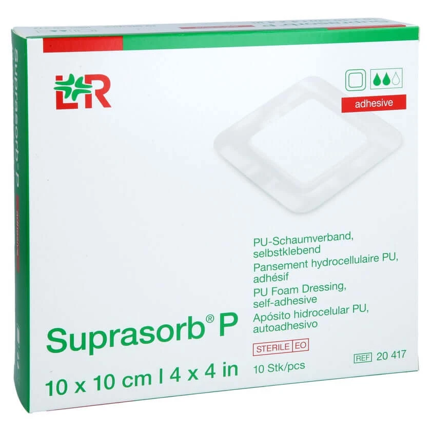 Suprasorb P PU-Schaumverband 10 x 10 cm 10 St