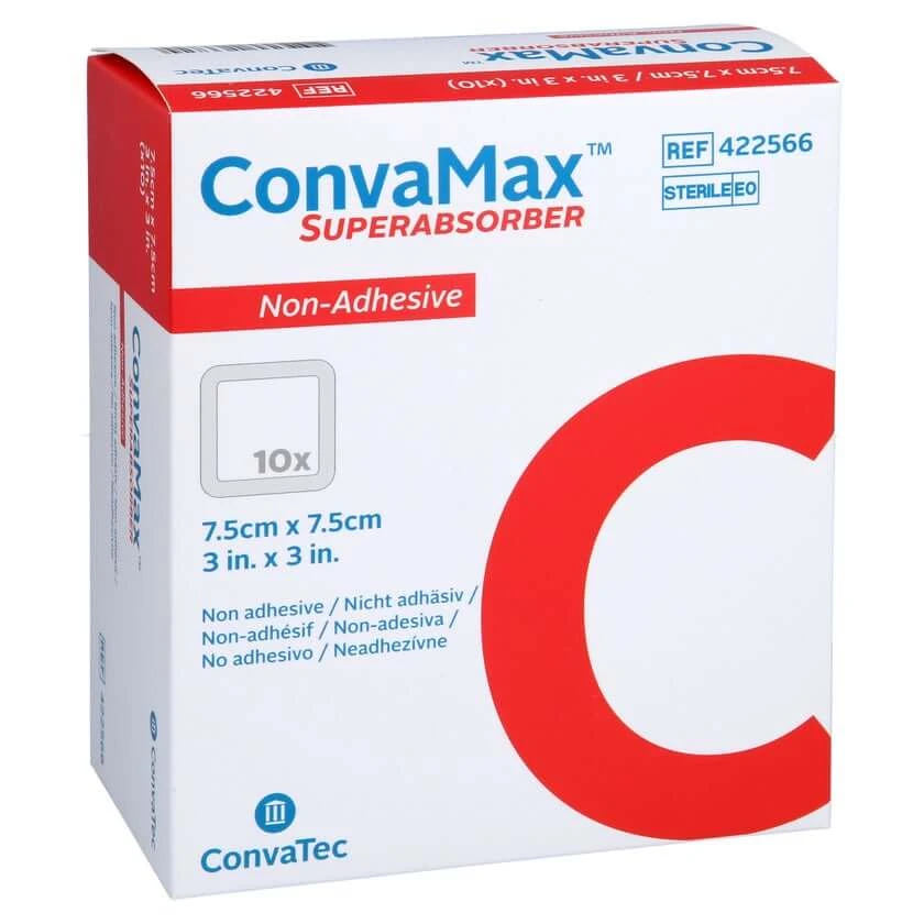 Convamax Superabsorber Nicht Adhäsiv 7,5x7,5 Cm 10 St