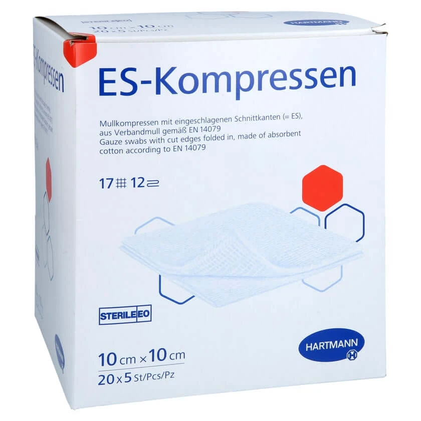 Es-kompressen Steril 10x10 cm Großpackun 20X5 St