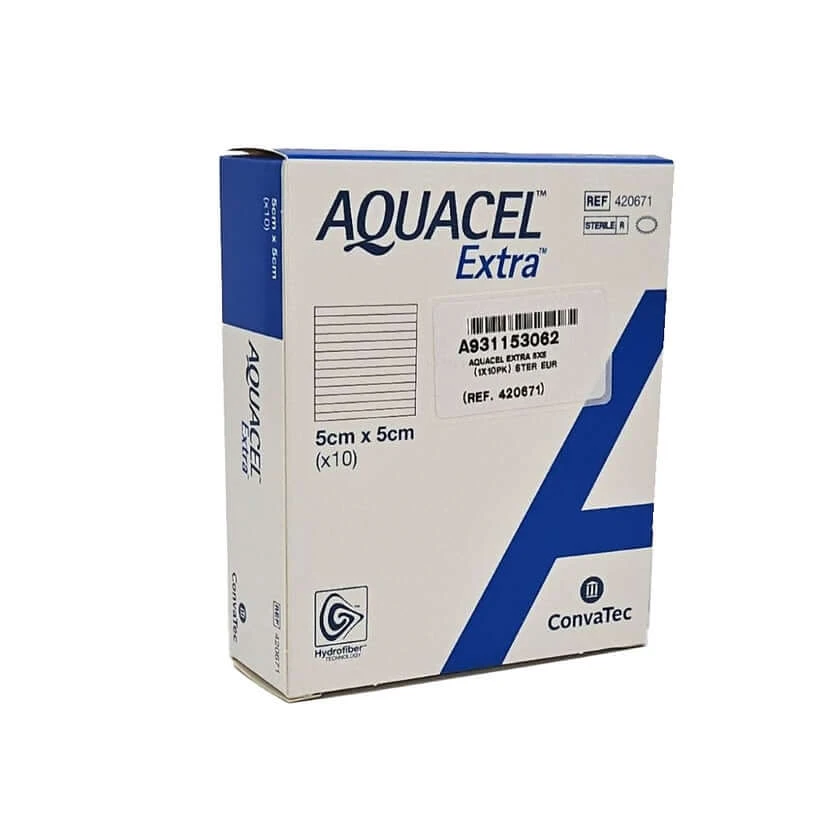 Aquacel Extra 5x5 cm Verband 10 St
