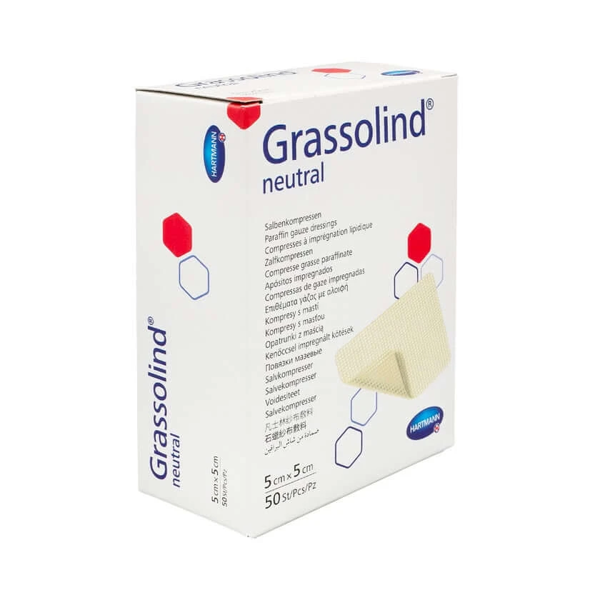 Grassolind Salbenkompressen 5x5 cm steri 50 St