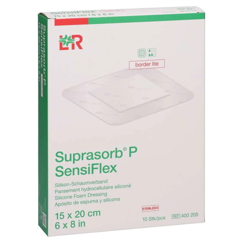 Suprasorb P Sensiflex Border Lite 15x20cm 10 St