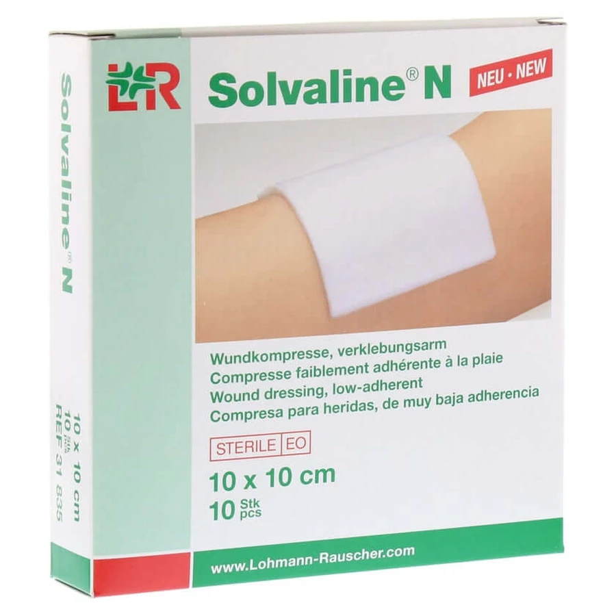 Solvaline N compresses 10x10 cm sterile 10 pcs.