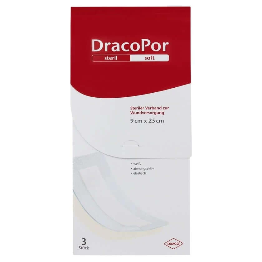 Dracopor Wundverband 9x25 Cm Steril 3 St