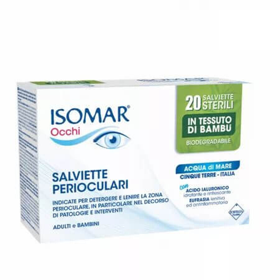 Servetele sterile biodegradabile perioculare, 20 bucati, Isomar 