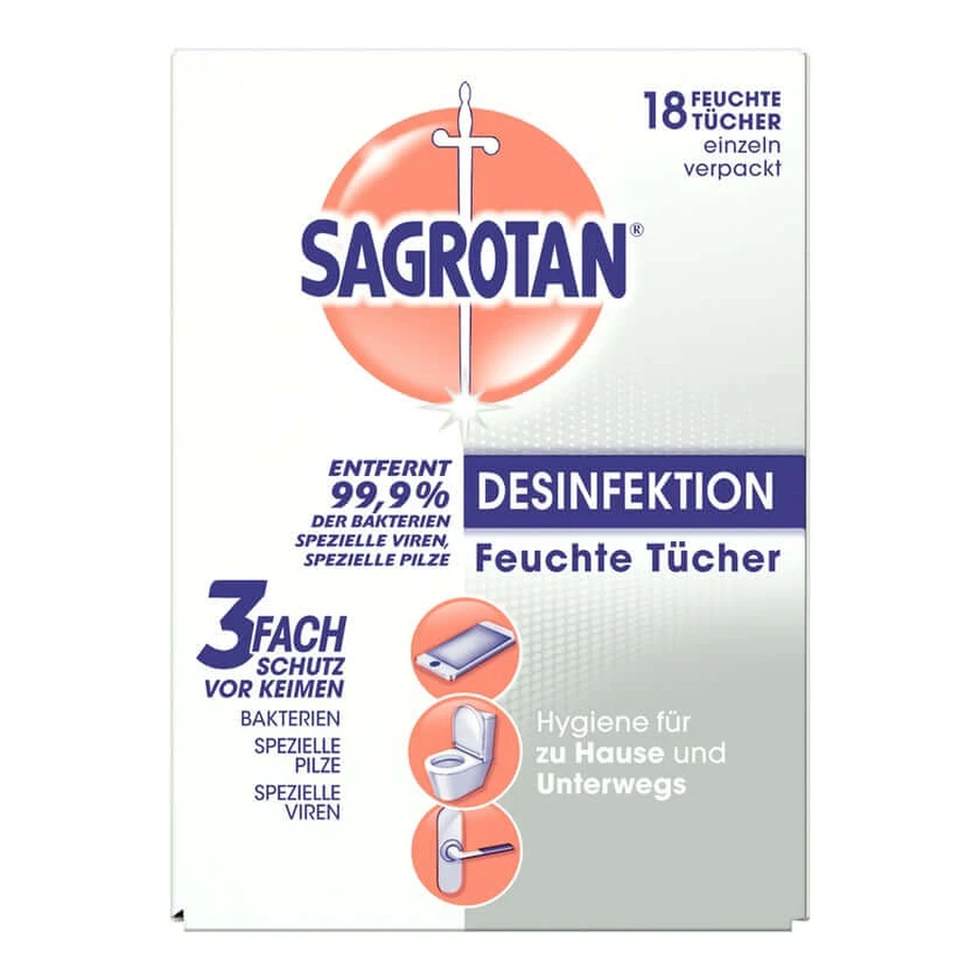 Sagrotan disinfectant wipes 18 pcs