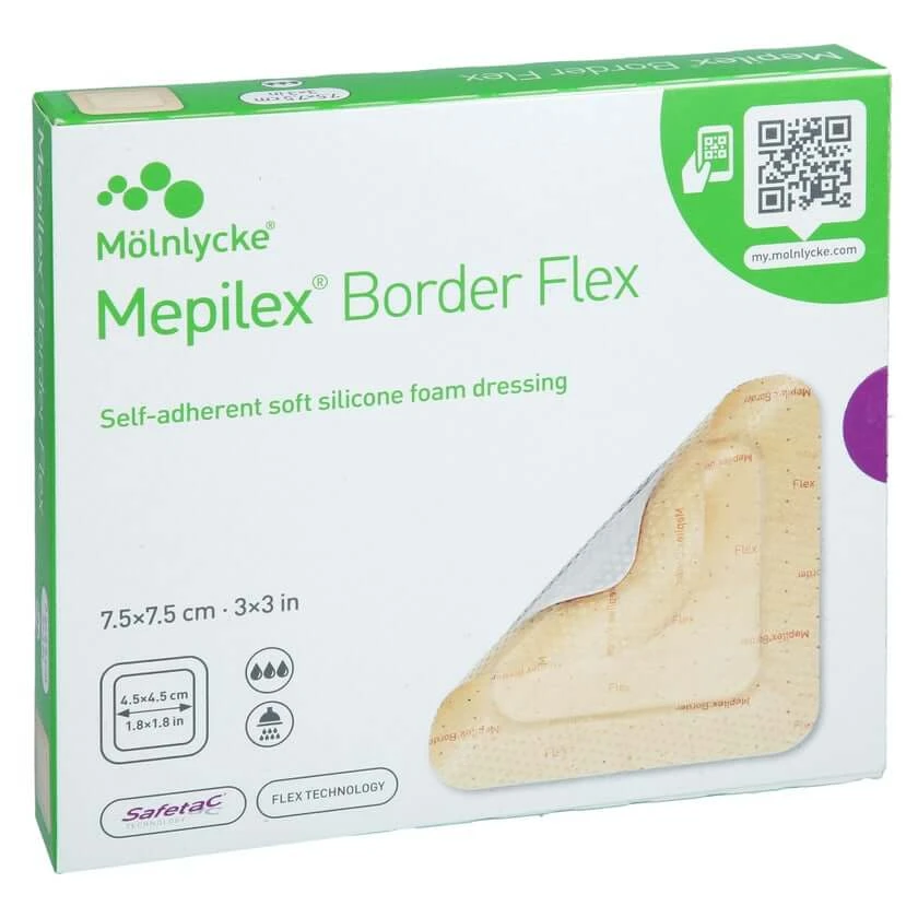 Mepilex Border Flex Schaumverb.haft.7,5x7,5 Cm 5 St