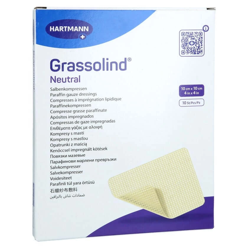 Grassolind Salbenkompressen 10x10 cm ste 10 St