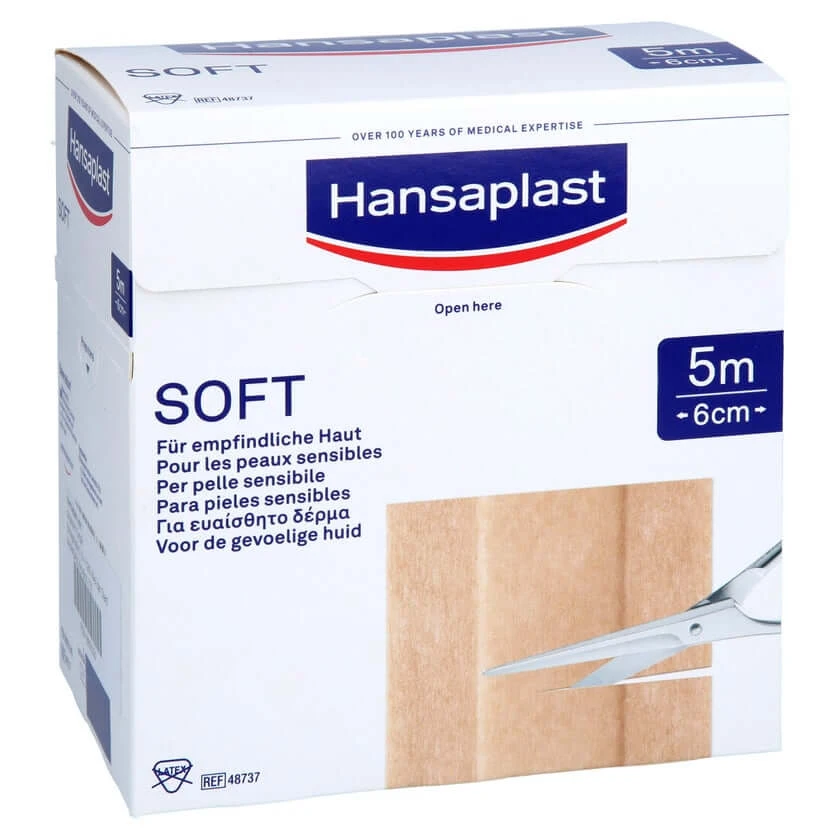 Hansaplast Soft Pflaster 6 cmx5 m Rolle 1 St