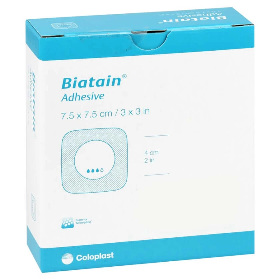 Biatain schuimverband 7,5x7,5 cm zelf 10 st.