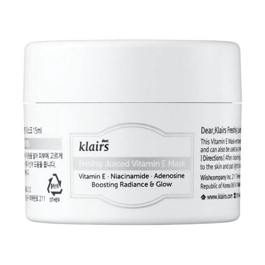 Dear Klairs Freshly Juiced Vitamin E Mask 15 ml