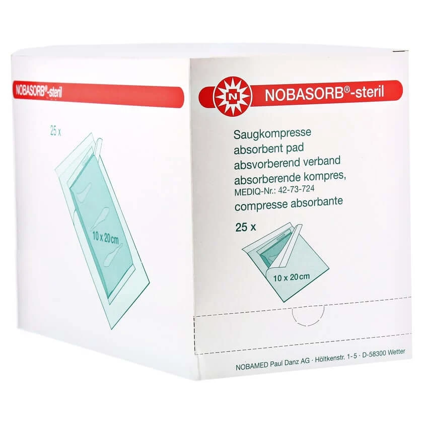 Noba Nobasorb-steril Saugkompressen, 10 x 20 cm 25 St