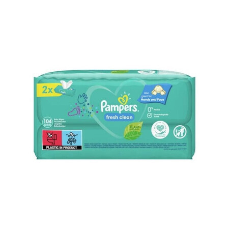 Pampers Fresh Clean Duo Feuchttücher, 2x52 Stück