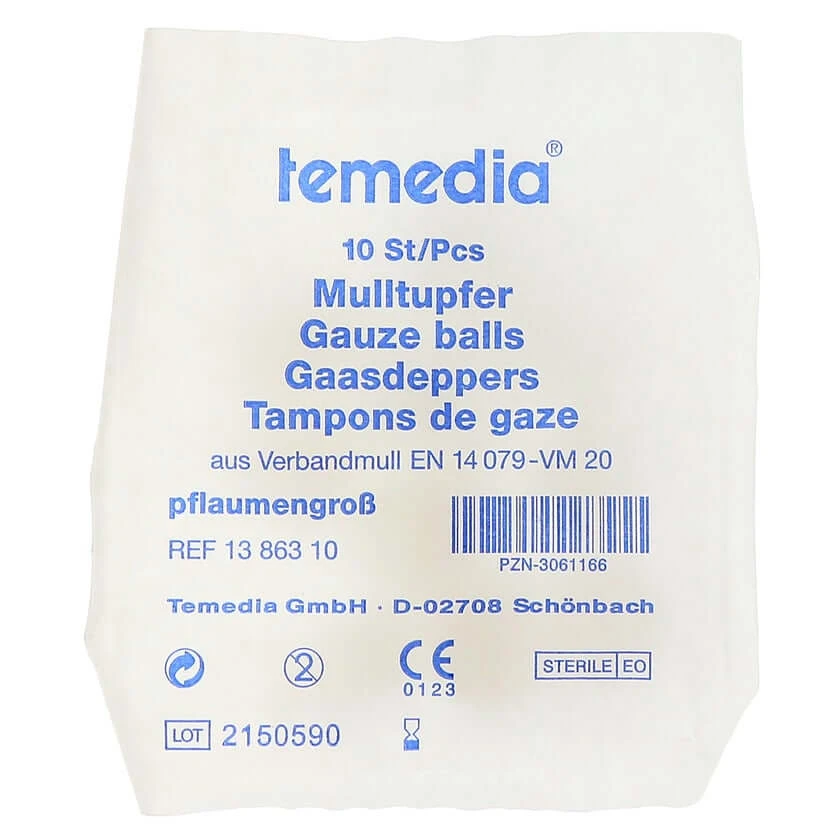 Mulltupfer Pflaumengroß Steril 10 St