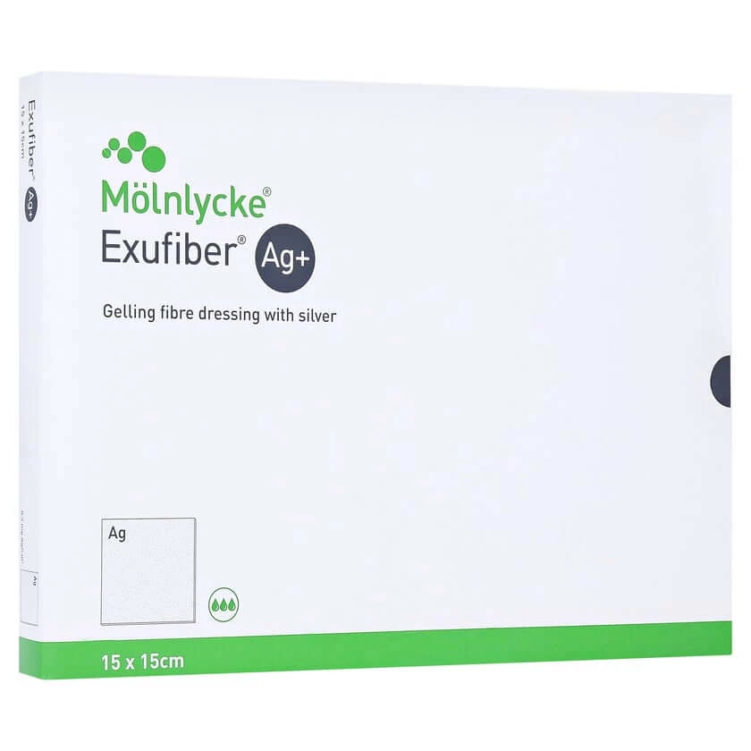 Exufiber Ag+ 15x15 cm gelbild.Faserverb. 10 St