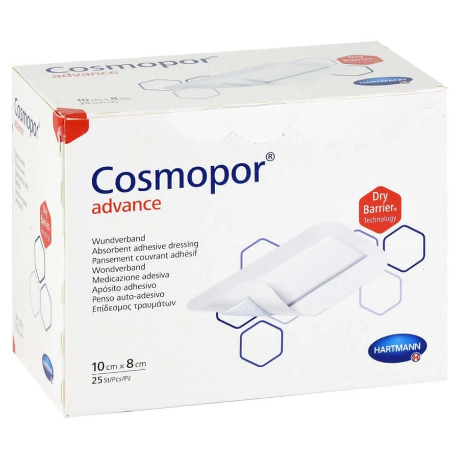 Cosmopor Advance apósito 8x10 cm 25 uds.