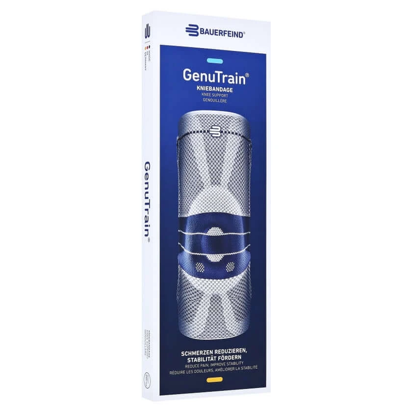Bauerfeind GenuTrain Kniebandage, Gr. 4, schwarz 1 St