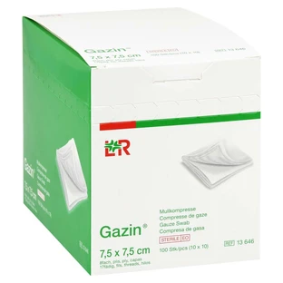 Gazin tifon comp. 7.5x7.5 cm steril 8x10 buc.