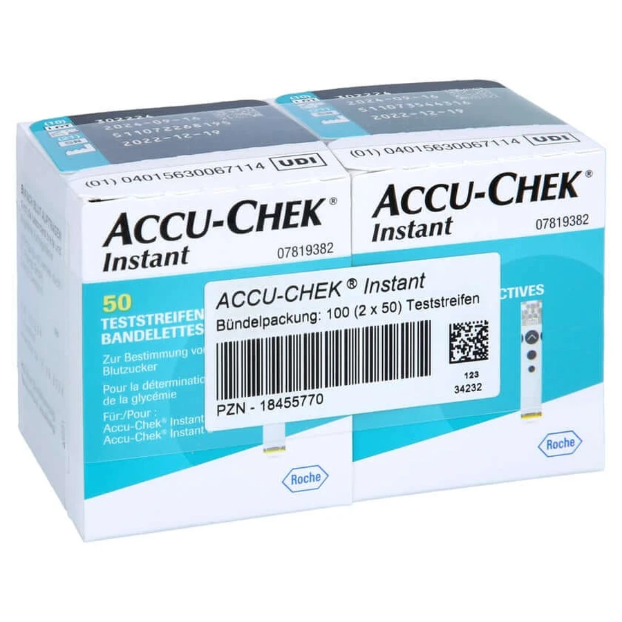 Accu-chek benzi de testare instantanee 2X50 buc