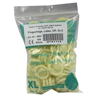 Suporturi pentru degete latex OP mărimea 5 100 buc