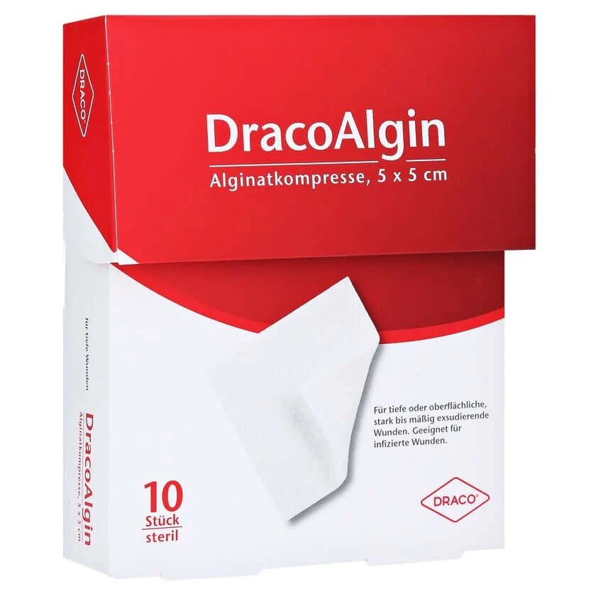 Dracoalgin 5x5 cm Alginatkompresse 10 St