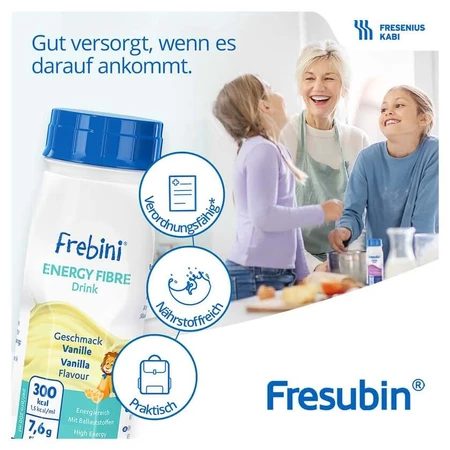 Frebini Energy Fibre Drinking Food Vanilla 4X200 ml