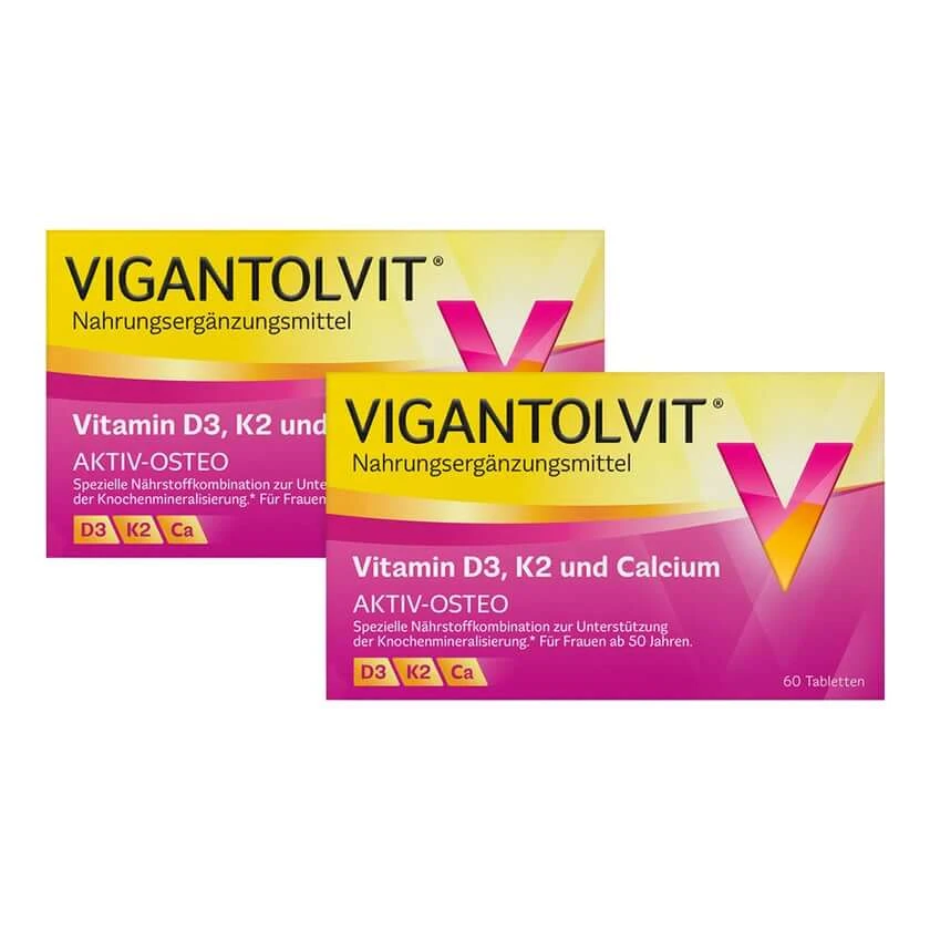 VIGANTOLVIT Vitamin D3 K2 Kalzium 2X60 St
