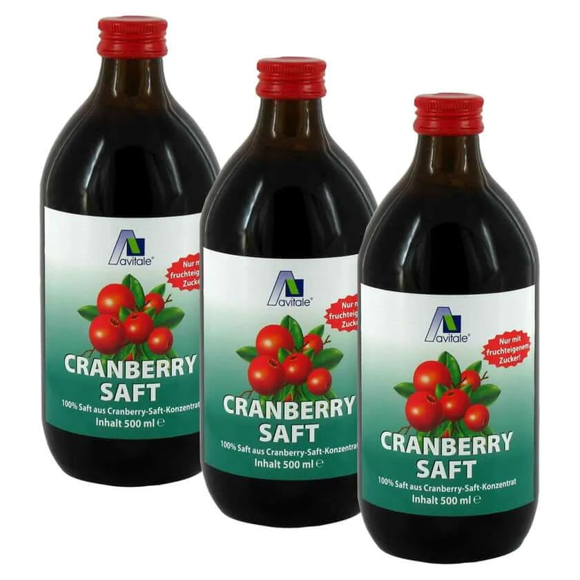 Avitale Cranberry Saft 3X500 ml
