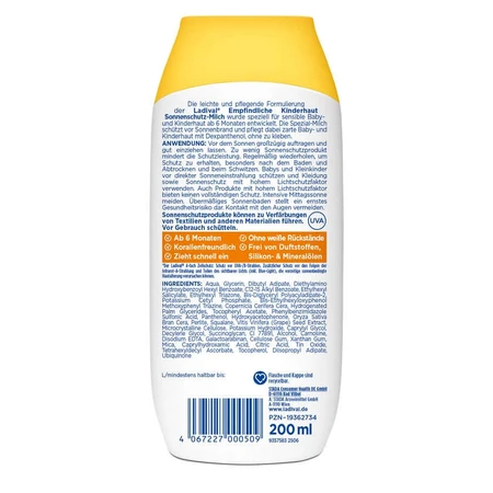 Ladival empf. Piele pentru copii 50+ pachet dublu 2X200 ml